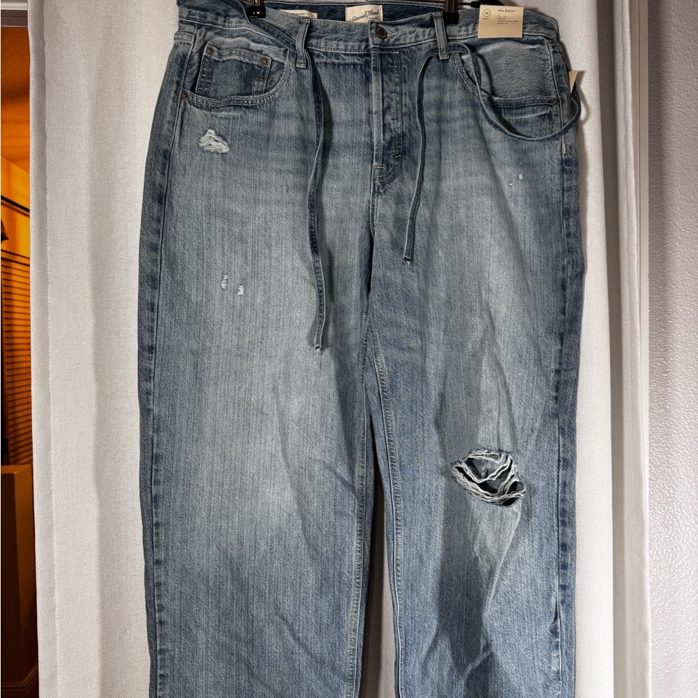 Universal Thread Light Blue Distressed Flare Jeans